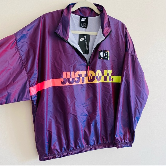New Nike washed woven festival jacket in purple and pink ombre - Picture 6 of 8